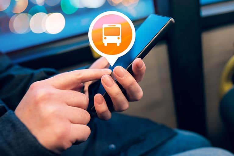 Ilustração de tecnologia no transporte